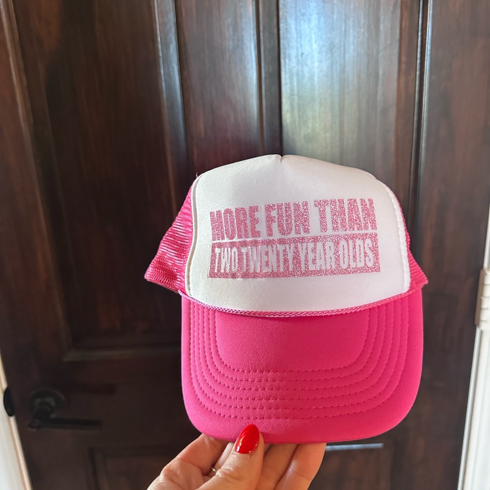 Pink and White Trucker Hat